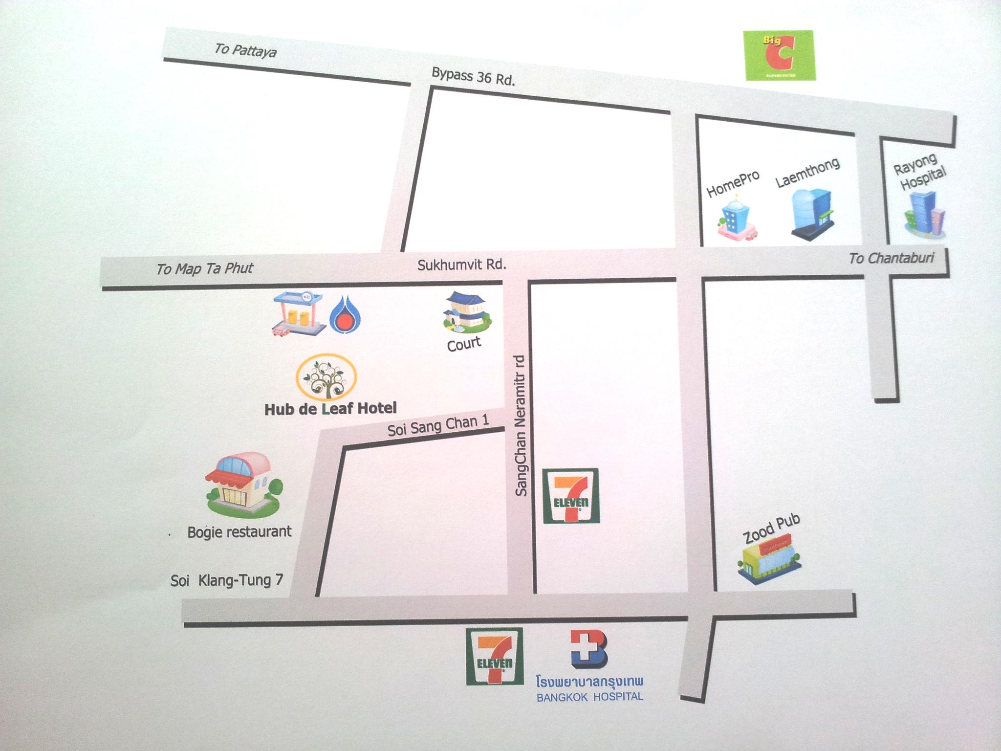 Hub de Leaf Rayong map